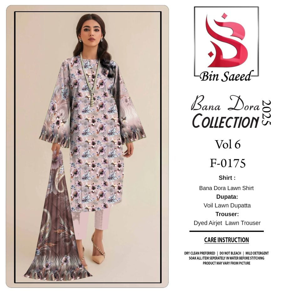 Bin saeed Bana Dora 3 Piece Lawn 05