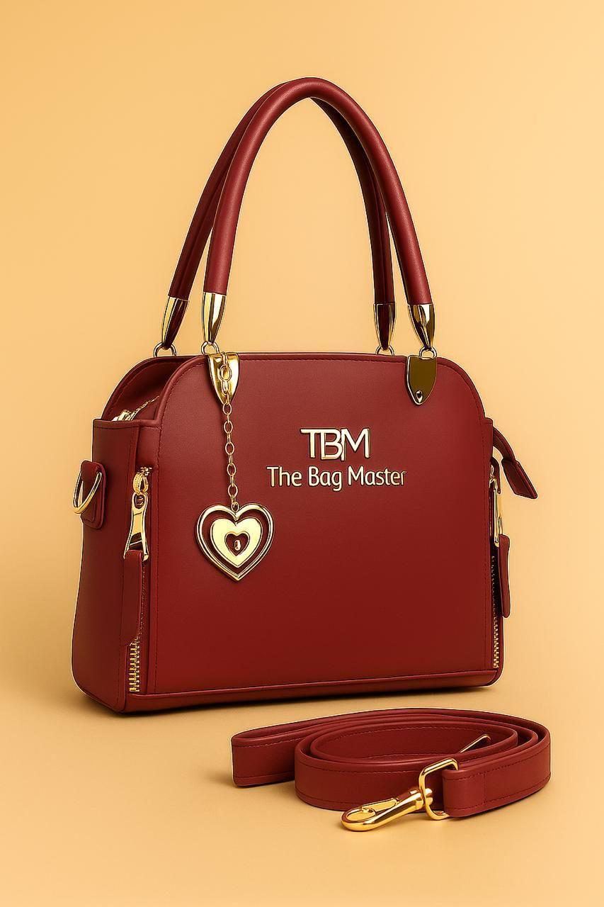 Leather Plain Hand Bag