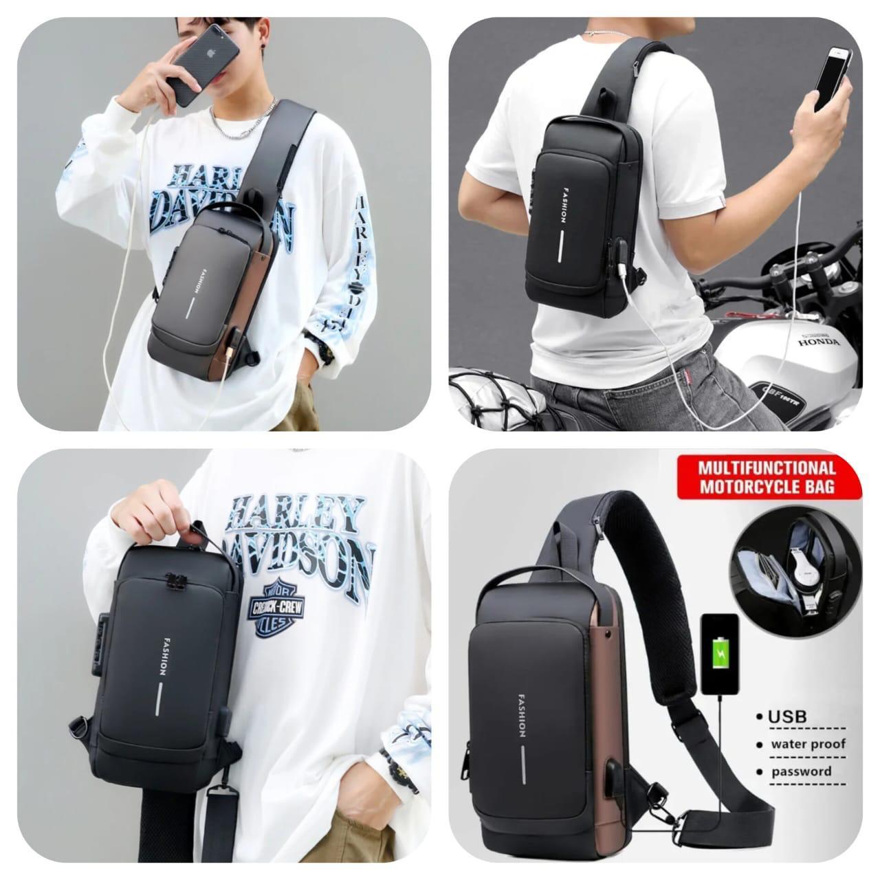 Chest Bag Multifunction Crossbody Sport Running Travel Sling Pack Anti-theft For Men