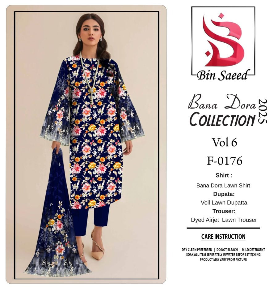 Bin saeed Bana Dora 3 Piece Lawn 02